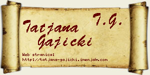 Tatjana Gajicki vizit kartica